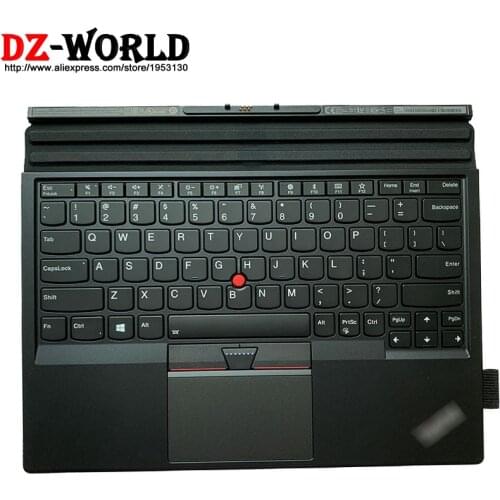 New Original US English Base Portable Backlit Keyboard with Palmrest Touchpad for Lenovo Thinkpad X1 Tablet 2nd 01AY201