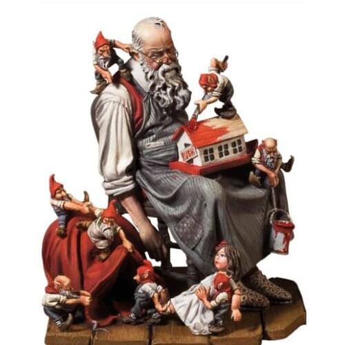 New Unassembled 1/32 54mm ancient man rest include base (NO EYEGLASS ) Resin Figure Unpainted Model Kit