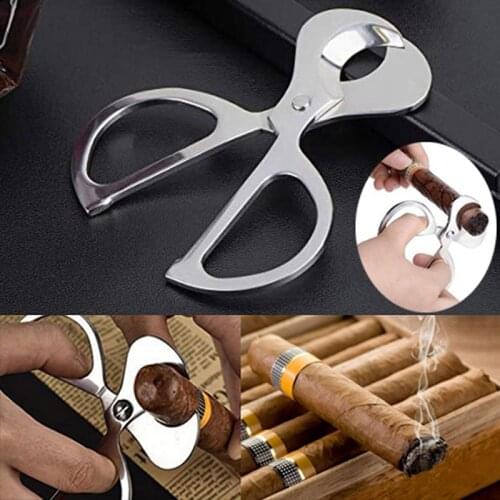 1Pc Cohiba Cigar Scissors Cigar Scissor Blade Smoke Machine Cutting Tobacco Metal Cigar Cutter Stainless Steel Cigar Accessories