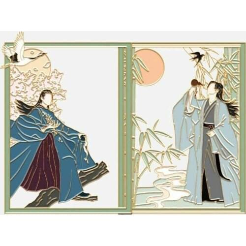 WORD OF HONOR Shan He Ling Wen Kexing Zhou Zishu Metal Brooch Pins Slide pre