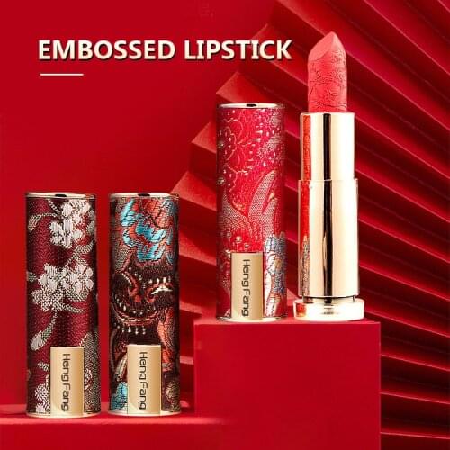 Lipstick Fair-skinned Phoenix Carving Chinese Style Classical Oriental Beauty Waterproof Lasting Lips Cosmetics Matte TSLM1