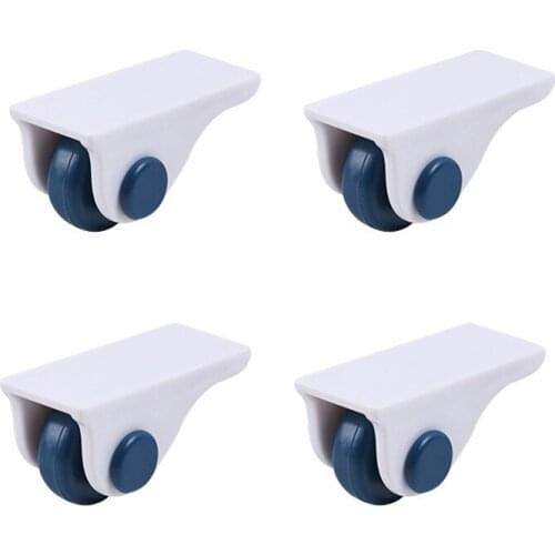 4pcs Pasteable Roller Multifunctional Household Directional Pulley Storage Box Sorting Box Storage Rack Bottom Caster Dropship