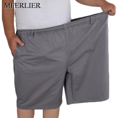 Summer Plus size Shorts men 5XL 6XL 7XL 8XL 9XL 10XL 11XL 12XL 13XL 14XL waist 160cm Loose Elastic waist Cotton men shorts