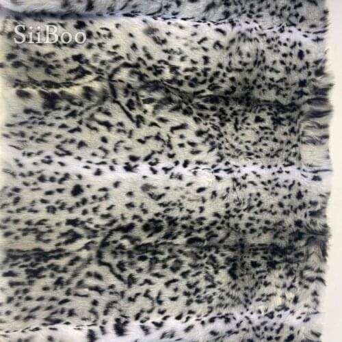 Siiboo light grey tiger leopard pattern faux fur fabric 2cm hair pile dense heavy Tejido similar a la lana for garment sp6601