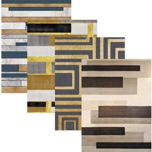 Modern Trend Living Room Decoration Simple Striped Multicolor Carpet Youth Bedroom Fashion Floor Mats