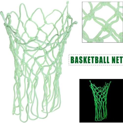 Amazing Glowing Light Basketball Hoop Net Light Luminous Nets Sun Powered Shoots Training Aid Green