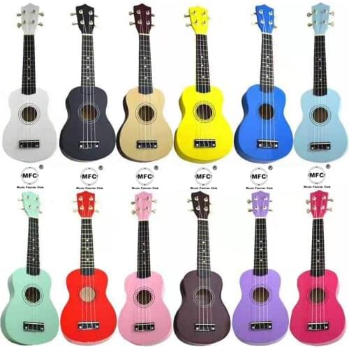 Free Shipping Music Fancier Club Colorful 21" Ukulele Soprano Basswood Ukulele Concert 21 Inch Acoustic Guitar Soprano Ukulele