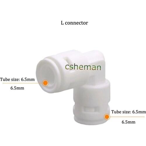 ROwater purifier pure water machine joint fittings 1/4" 3/8"OD Hose Connection 90 elbow valve switch Quick Coupling Connector