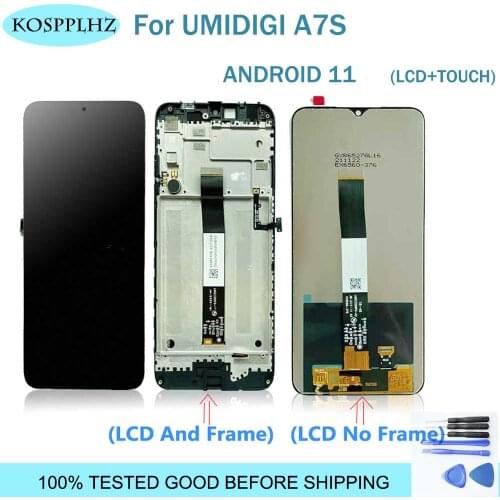 100% Tested Original New For UMIDIGI A7S display LCD +Touch Screen Digitizer Assembly Replacement A7S display + Free Tools