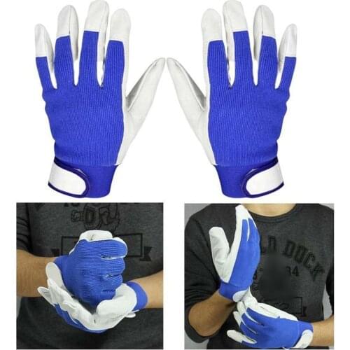 2Pcs Mechanical Work Welding Faux Leather Anti-static Non-slip Car Repair Gloves Mechanic Gloves Leather Work Gloves Mechanic