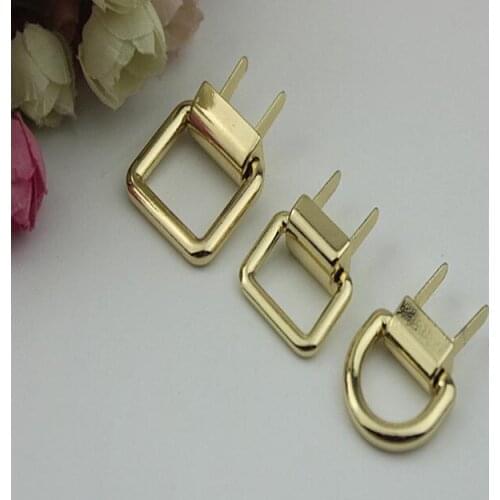 20 PCS/lot) metal plating processing straps on both sides of the button hook handbags decorative accessories
