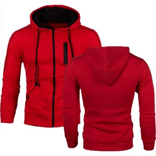 2021 Mannen En Najaar Fleece Pocket Rits Hoodie Sport Casual Trend Street Style Mannen