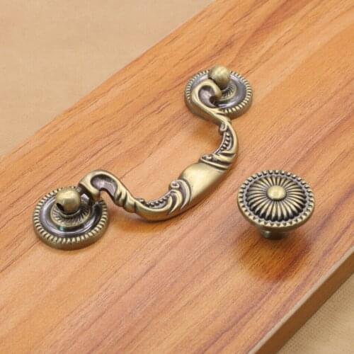 96mm door handle zinc alloy cabinet drawer single hole round handle