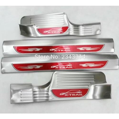 For Nissan X-Trail T32 2017 2018 Car Styling Accessory Stainless Steel Inner/Outer Scuff Plate Door Sill Guard Pedal Step Cover