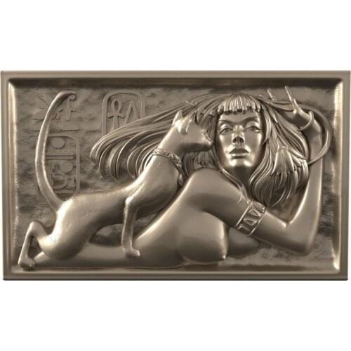 Big Breast woman 3d model STL relief for cnc STL format Woman and dog 3d model for cnc stl relief artcam vectric aspire M322