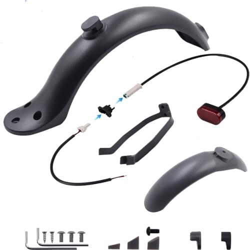 Front Rear Back Fender Mudguard Support For Xiaomi M365/M365 Pro Fender bracket Brake tail light with Screws Fender Kit Parts