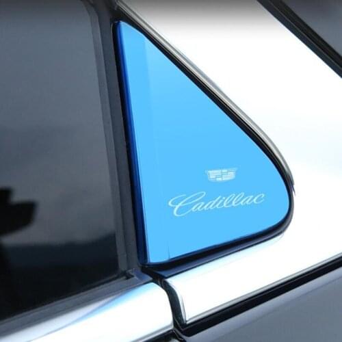 CEYUSOT For 2PCS Car Window Decoration Modified Parts Cadillac XT4 Stainless Steel C Pillar Rear Spoiler Trim Strip Accessories