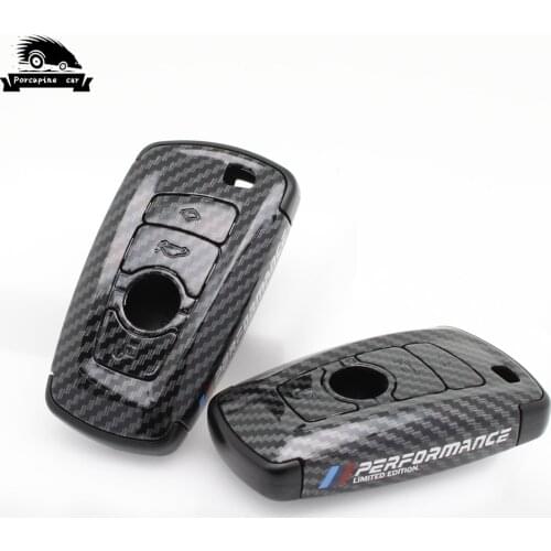 Carbon fiber Car Key Case Cover for BMW 520 525 f30 f10 F18 118i 320i 1 3 5 7 X3 X4 M3 M4 M5 E34 E60 E36 key chain Car Styling