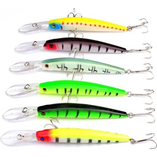 Black Minnow Fishing lure Fishing Artificial Hard Bait 14.5cm Fish Lures Deep Swim Wobbler Tackle Triple Hook Artificial Bait
