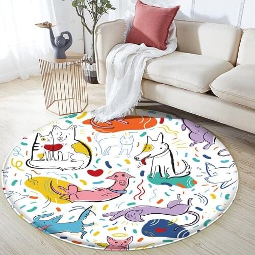 Simple Style Childrens Baby Rugs Flannel Carpet Colorful Animal Pattern Soft Floor Children Crawling Play Children Safe Carpet