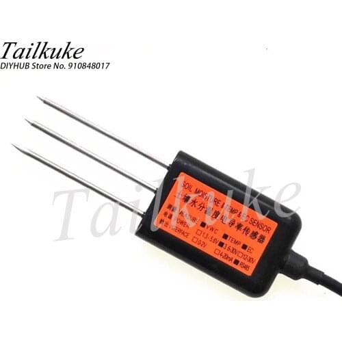 Soil Electrical Conductivity,Soil Moisture,Soil Temperature,three in one Sensor EC+H+T,RS485 MEC10 Soil Conductivity Sensors
