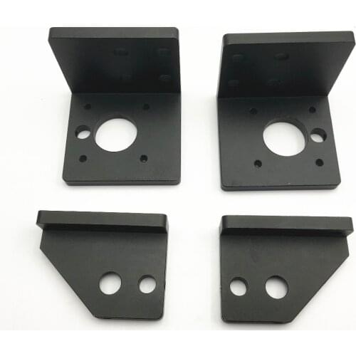 Funssor AM8/ Anet A8 3D Printer Extrusion version black anodized Z axis stepper motor mount and top rod holder kit