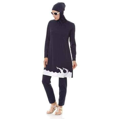 Jowl GAME H-2239 Revamps Navy Blue Hijab swimwear