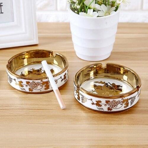 Creative home luxury living room European ceramic ashtray living room office large ashtray personality trend LW0108402