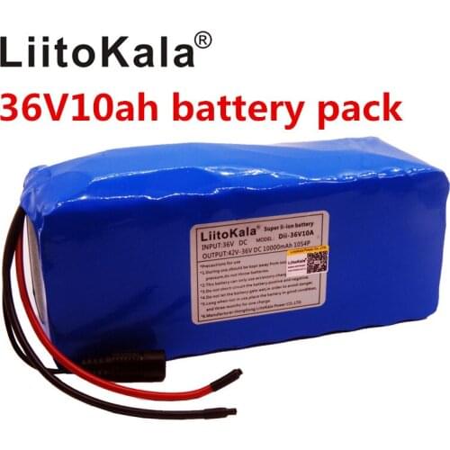 LiitoKala 10S4P 36v10Ah 18650 lithium battery 8000 mah lithium ion battery electric bicycle large capacity bms 500 w