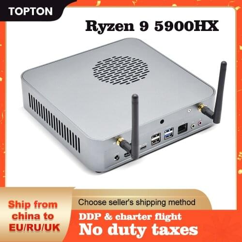 Mini PC Gaming Desktop Computer AMD Ryzen 7 4800H 8 Core 64GB RAM M.2 NVMe Windows 10 Pro Radeon Graphics 3*4K Display WiFi