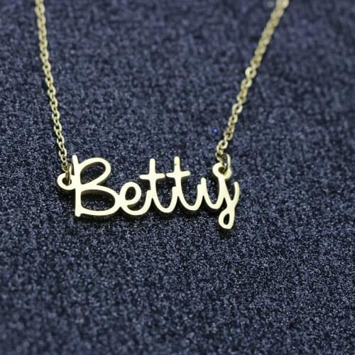 Fashion Gold Color Chains Necklace For Women Birtaday Gift Personalized Simple Laser Engraver Nameplate Necklace