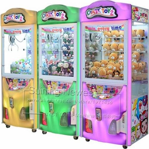 NYST Amusement Equipment Token Coin Operated Arcade Games Lighted Colorful Doll Toys Cranes Claw Machine For Shopping Malls