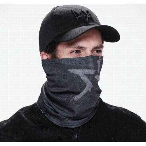 Wholesale Mens 6 Panel Tactique Baseball Caps Mask Watch Dogs Mask Cotton Hat Set Costume Cosplay Aiden Pearce Face Mask