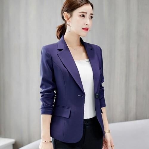 Korean Slim Small Blazers Women 2021 Spring Summer Fashion Professional Blazer Coats Korean New Woman Solid Slim Jacket Coat