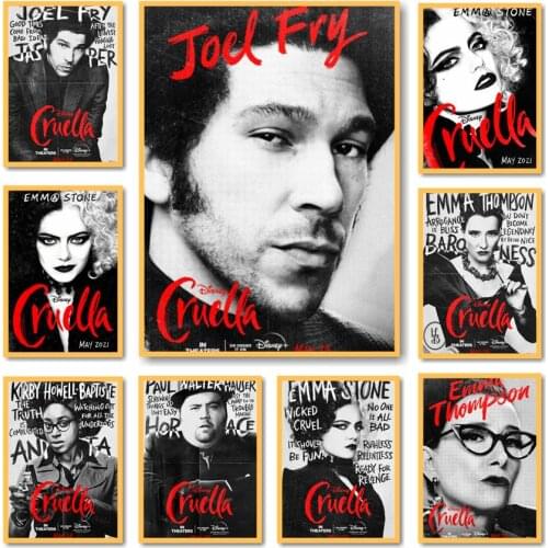 Cruella 2021 Movie Posters For Home Room Bar Art Wall Stickers