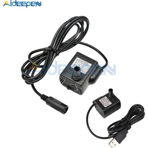 DC-1020 DC 5V 12V 3W Mini Micro Submersible Water Pump 200L/H Flow Rate 1.5m Aquarium Fish Tank Fountain Pond Pump