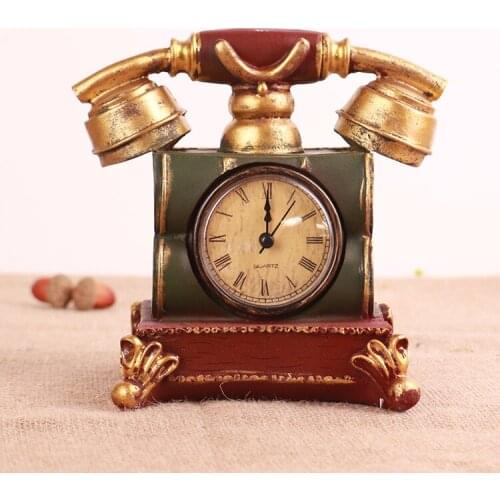 Retro Creative Book Phone Watch Clock Living Room Bar Cafe Resin Storage Tank Decoration Desktop Home Decoration
