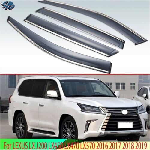 Windshield Tinted Sun Visors Accessories for LEXUS LX LX450 LX470 LX570 2016 2017 2018 2019 Car Side Windows Wind Deflectors