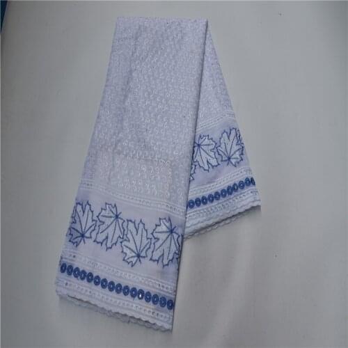 African Voile Lace Fabric 2021 High Quality Swiss Voile Lace Cotton African Tulle Lace Fabric With Stones CLP-884