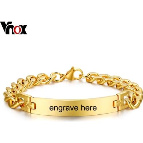 Золотые браслеты для мужчин VNOX China At AliExpress