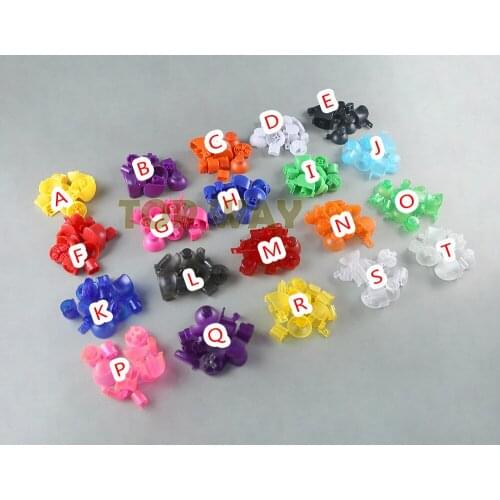 1set Full set D Pads Power ON OFF Button for GameCube A B X Y L R Buttons and Analog Thumbstick Joystick Stick Cap for NGC