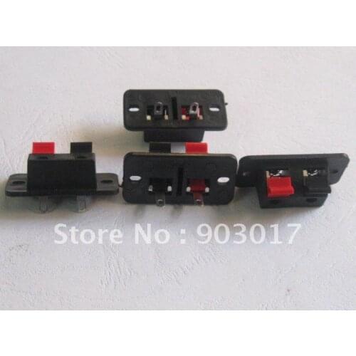 38x19mm 2pin Red and Black Push Type Speaker Terminal Board Connector HOT Sale HIGH Quality 150 Pcs Per Lot