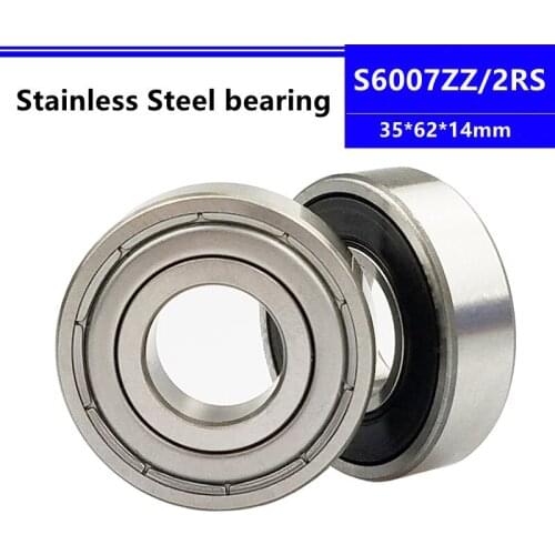 4pcs/10pcs S6007ZZ S6007-2RS 35*62*14mm Stainless Steel Deep Groove Ball Bearing 35x62x14mm S6007RS S6007Z SB6007ZZ s6007