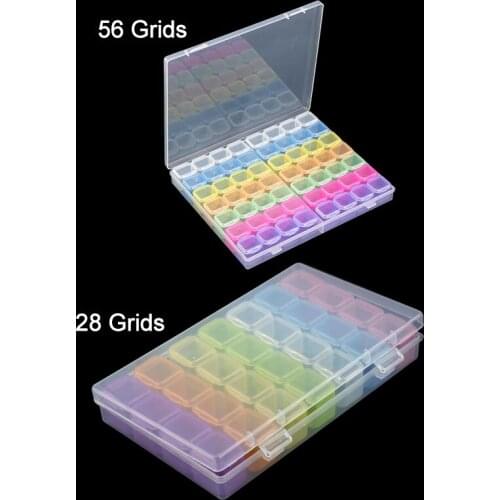 84 Grids 5D DIY Diamond Painting Drill Box Jewelry Box Rhinestone Embroidery Crystal Bead Organizer Storage Case Container