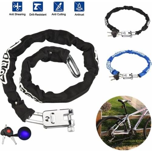 90 cm Bicycle Lock MTB Road Bike Safety Anti-theft Outdoor Cycling Security Chain Lock with 2 Keys Motorcycle Bike Accessory