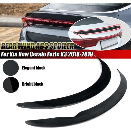 Car Rear Trunk Spoiler Wing Tail Wing Lip Guard Matte/Glossy Black For Kia Cerato Forte Sports GT 2018 2019