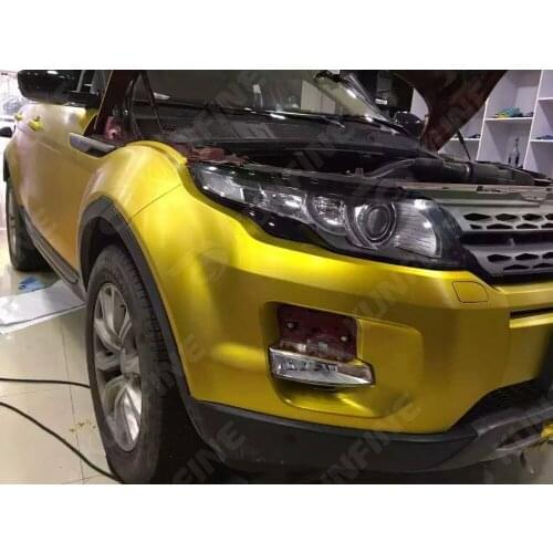 Car Styling Wrap Cold Brushed Gold Car Vinyl film Body Sticker Car Wrap With Air Free Bubble For Vehiche Motorcycle1.52*20M/Roll