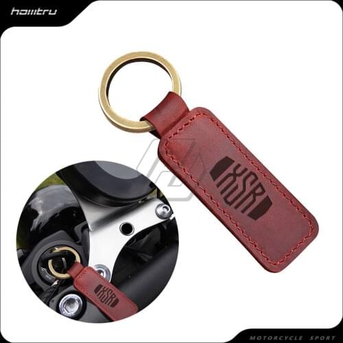 Motorcycle Cowhide Keychain Keyring Case for Yamaha XSR 155 300 700 900