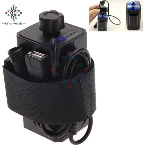 4x 18650 For BicycleTail Light LED Indicator Lithium Battery Case Headlight Cycling Safety Waterproof Battery Pack Charger Box