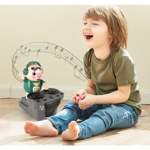 Electronic Music PigToy for Kids DJ-Pig New Kids Music Toy Dancing with Colorful Lights Home Games with Children